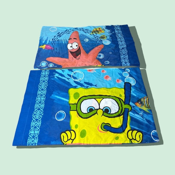 Set Of Two Nickelodeon SpongeBob And Patrick Under The Sea Standard Pillow Cases - Picture 2 of 13